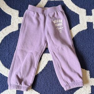 Beaver Canoe Kids Purple Sweatpants